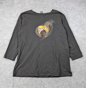 Sabaku Artwear Shirt Women Large Native American Equestrian Southwestern Vintage